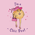 Chic Pea Struts Her Stuff - cute chickpea cartoon 
